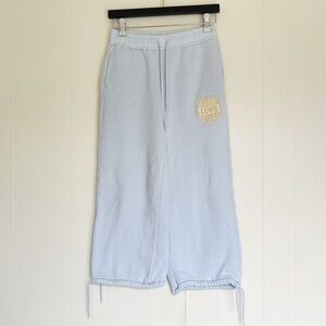 GANNI Isoli Love Club Cotton Jogger Pants Powder Blue XS